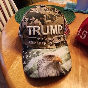 Camouflage Trump Cap with Eagle Design
